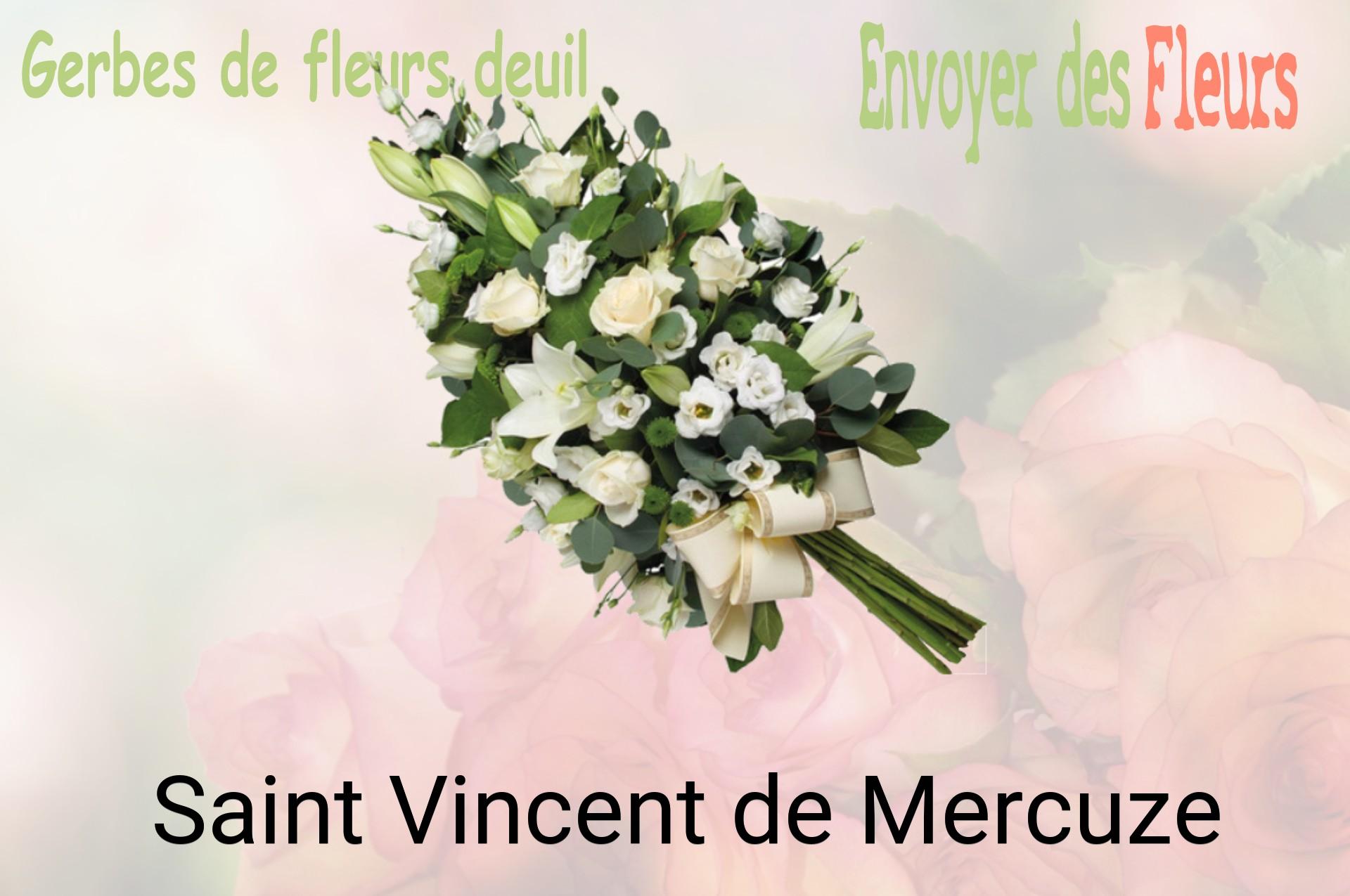 Gerbe de fleurs de deuil livrée à Saint-Vincent-de-Mercuze